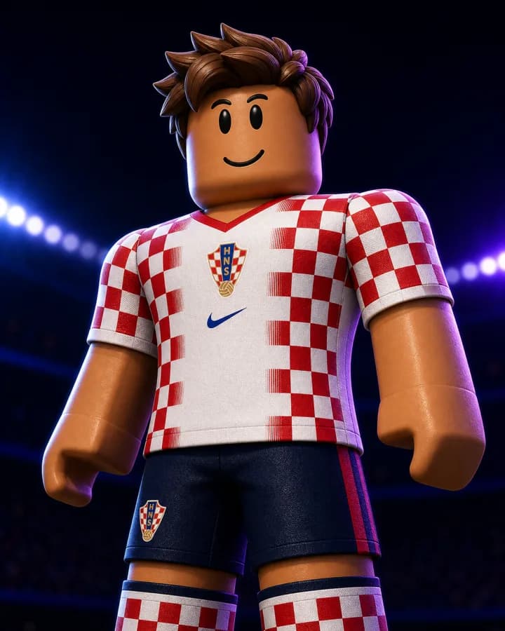 Croatia Roblox World Cup jersey player