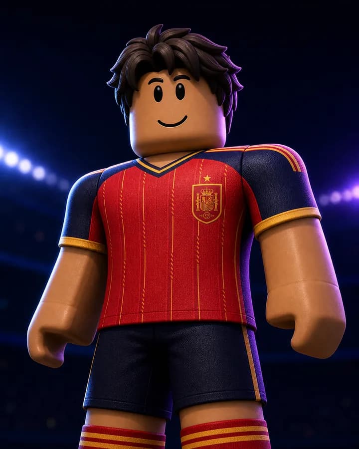 Spain Roblox World Cup jersey player