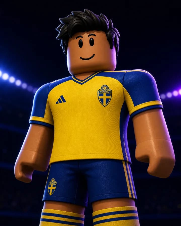 Sweden Roblox World Cup jersey player